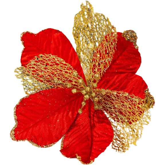 Glitter Hollow Christmas Flower Maple For Leaf Shape Charm Christmas Decorations
