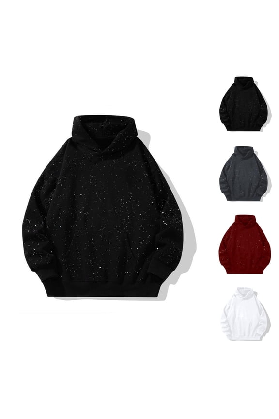 Glitter Hoodies for Women 2025 Sparkle Long Sleeve Y2K Hoodie with Pockets Clubwear Hooded Sweatshirt Women Pullover