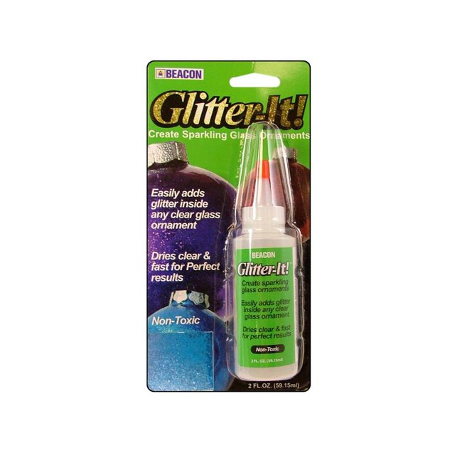 GlitterIt Glitter Adhesive for Glass 2 ounces, Made in USA
