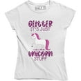 thumbnail image 1 of Glitter It's Just Unicorn Stuff - Rainbow Unicorn Women's T-Shirt, 1 of 4