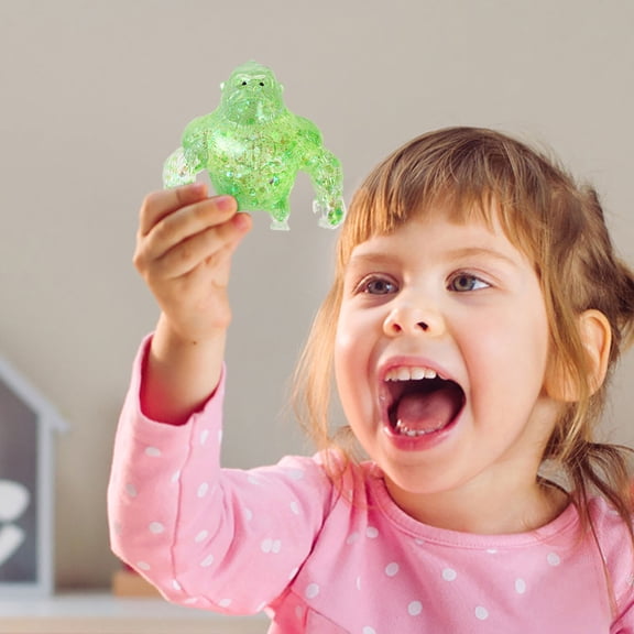 Glitter Jelly Gorilla Stress Balls – Squishy Stretchable Fidget Toys for Kids & Adults, Colorful Sensory Relief Toys