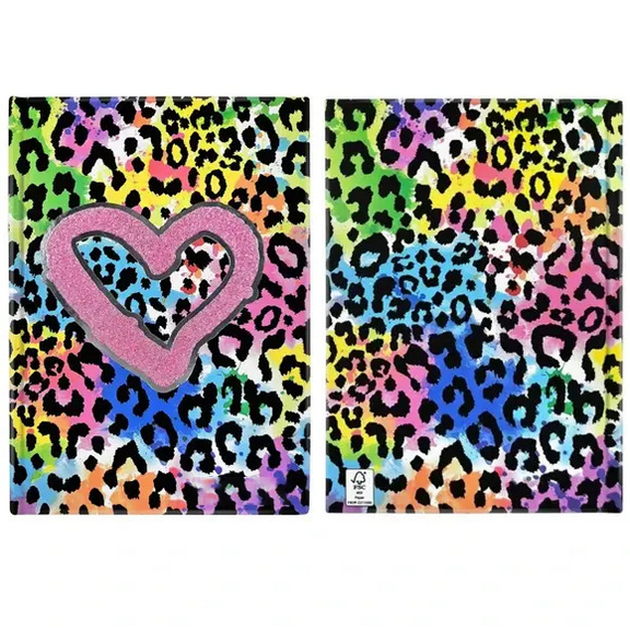 Glitter Journal, 96 Lined Paper Sheets, 5"W x 7"H, Includes Sticker Sheet