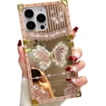 thumbnail image 1 of Glitter Kickstand Case for iPhone 16 Pro Max,Cute Luxury Bling Sparkly Butterfly with Foldable Stand Elegant Mirror Shockproof Protective Case for Women Girls for iPhone 16 Pro Max 6.9", Pink, 1 of 7