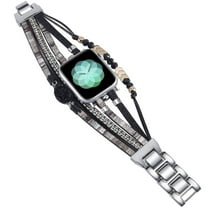 Glitter Leather Arrow Charm Diamond Chain Bracelet Bands for Apple Watch 49mm 45mm 44mm 42mm 41mm 40mm 38mm, Multi-Strand Strap Compatible with iWatch Series 10 9 8 7 6 5 4 3 2 SE Ultra