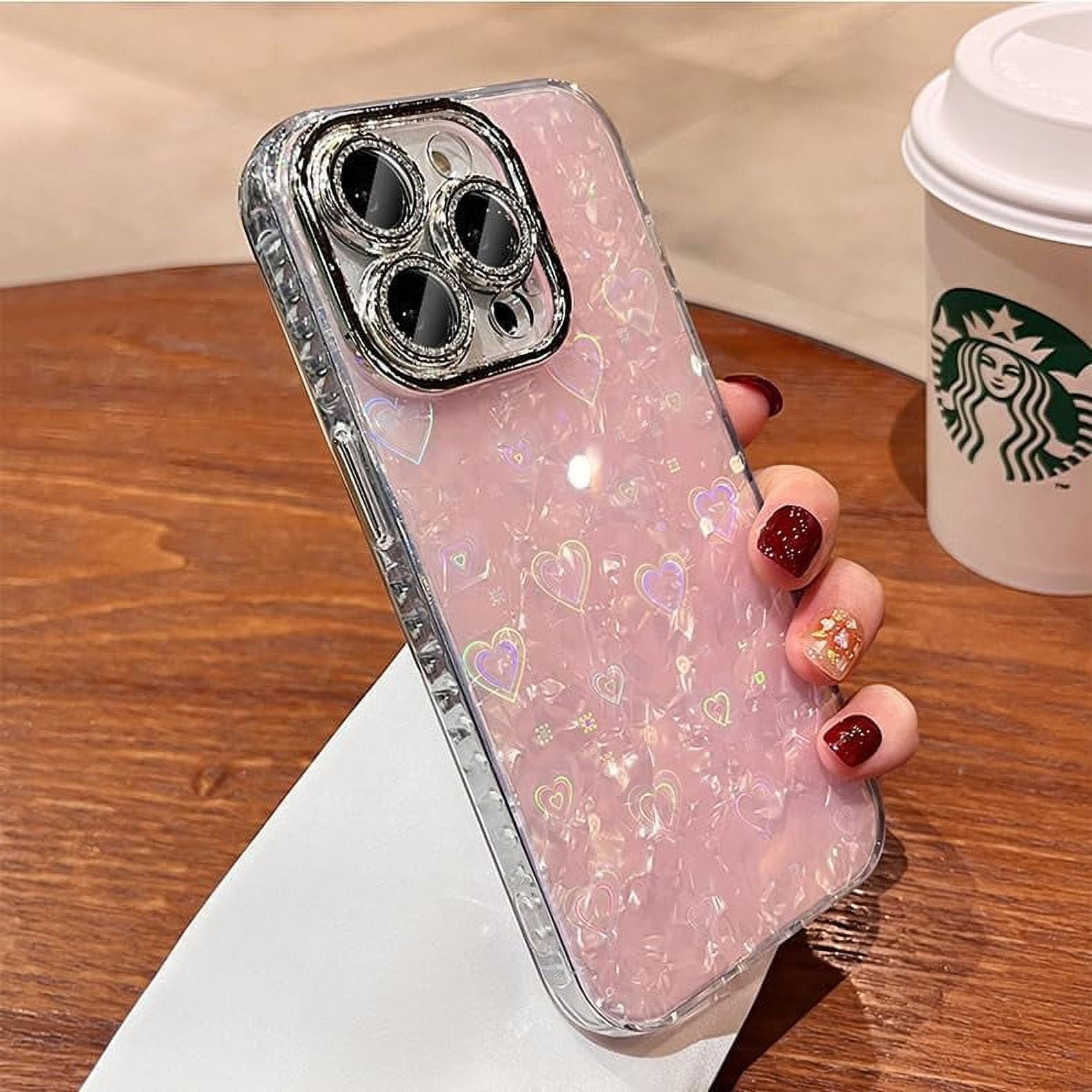 Glitter Lens Protector Case for IPhone 15 14 13 12 Pro Max,Sparkle