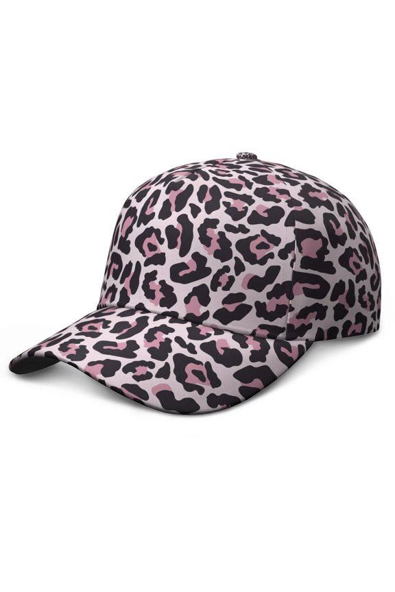 Glitter Leopard Print Baseball Cap, Adjustable Washed Hat with Lightweight Breathable Fabric, Unique Animal Design Performance Hat for Outdoor Sports and Casual Daily Wear