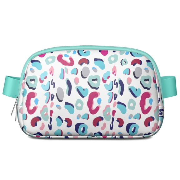 Glitter Leopard Print Waist Bag – Eye-Catching Fanny Pack with Fashion Design & Tropical Charm