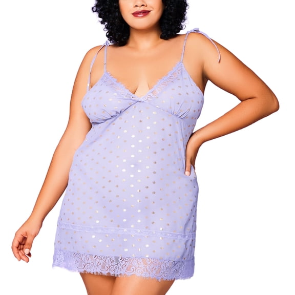 Glitter Lingerie Womens Plus Size 2PC Bralette and Panty Set