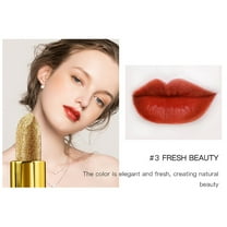 Glitter Lipstick, Matte Lipstick, Long-Lasting Waterproof Velvet Matte Lipstick with High-Intensity Pigments, Shiny Glitter Finish, Non-Stick Cup, Moisturizing Texture for Classic Alluring Look