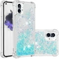 thumbnail image 1 of Glitter Liquid Case for Nothing Phone 1 for Gi     Women, Bling Quicksand Clear Soft TPU Cover Shiny Sparkle Luxury Floating Protective Case for Nothing Phone 1      Silver Blue, 1 of 14
