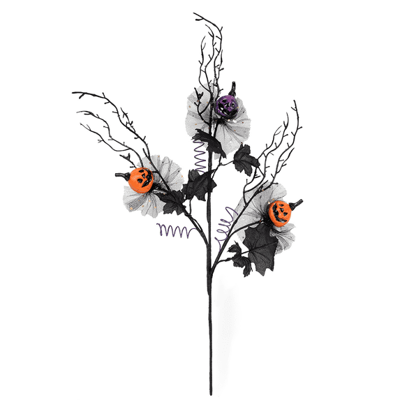 Glitter Maple Leaf Halloween Branch Picks – Versatile Fall Decor for Mantel, Table Centerpiece, and Window Display