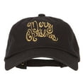 thumbnail image 1 of Glitter Merry Christmas Embroidered Unstructured Washed Cap - Black OSFM, 1 of 5