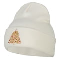 thumbnail image 1 of Glitter Merry Christmas Tree Embroidered Long Knitted Beanie - White OSFM, 1 of 5