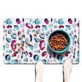 thumbnail image 1 of Glitter Metallic Leopard Dog Mat - Fashion-Forward Pet Placemat - Waterproof & Quick Dry - Strong Grip Bottom for Stability, 1 of 1
