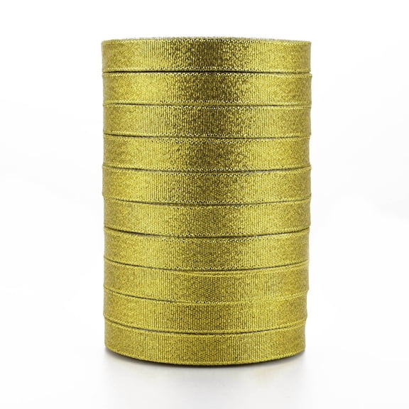 Glitter Metallic Ribbon Sparkle Ribbon Olive 1/2 inch(12~13mm) about 25yards/roll 10rolls/group