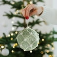thumbnail image 1 of Glitter Mint Green Christmas Ornament Set | 5-Piece Hanging Decorations for Xmas Tree | Foam Leaf Teardrop Pearl Ball Designs | Holiday Party Home Wedding Decor, 1 of 6