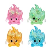 Glitter Mishap Flames Slow Rising Squeeze Toys, Mishap Flames Sugar Squishies Fidget Toys for Adults, Super Soft Sensory Stress Ball Squeeze Toys for Stress Relief 1PCS Random