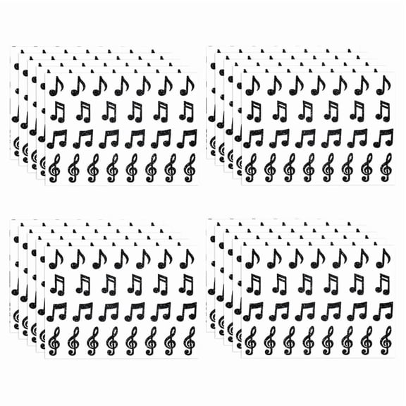 Glitter Music Note Sticker 20 Sheets Motivational Tool Adhesive Reward Label For Teachers To Praise Student Achievements