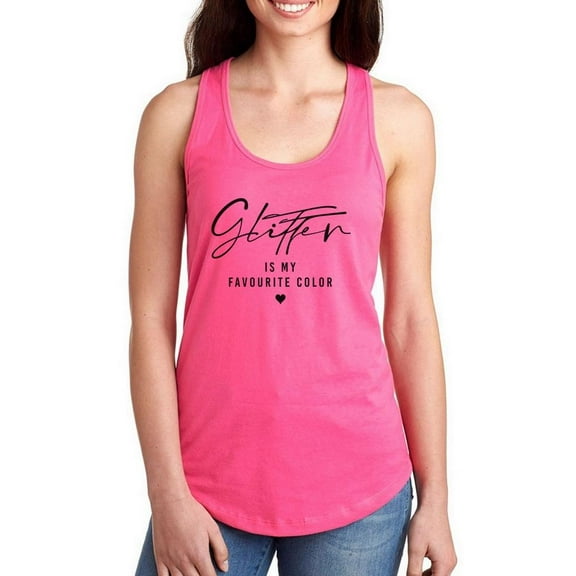 Glitter My Favourite Color Racerback Tank Women -Image by Shutterstock, Female x-Large