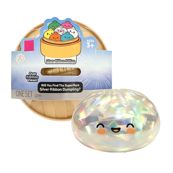 Glitter Mystery Silver Ribbon Edition Dumpling Squishy Blind Box Super ...