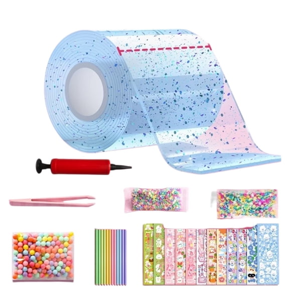 Glitter Nano Tape Bubble Blowing Decor Set Creative Art Ornament For Home Desktop Display