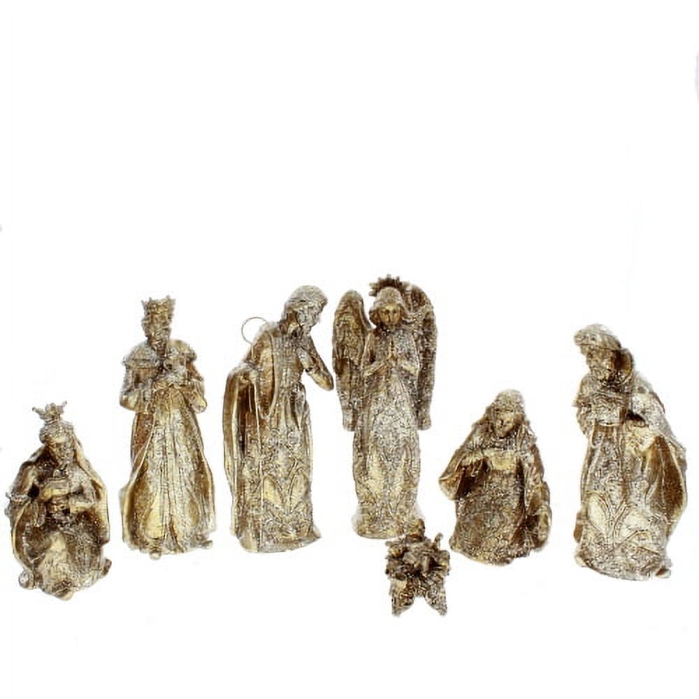 Glitter Nativity Set of 7