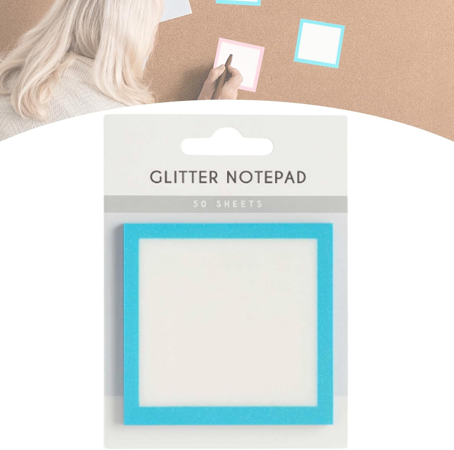 Glitter Notepad Sticky Notes - 2025 Clear Translucent Sparkle Self ...