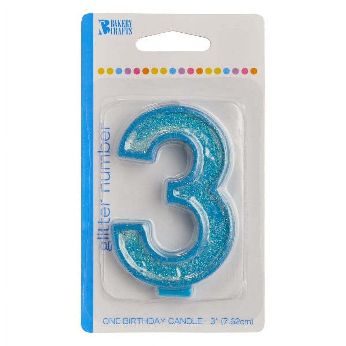 Riesige #8 Geburtstagskerze Mit Karibik-Blau Glitter – 13,3 Cm Hoch