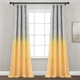 thumbnail image 1 of Glitter Ombre Metallic Print Window Curtain Panels Yellow/Gray 52x84 Set, 1 of 11