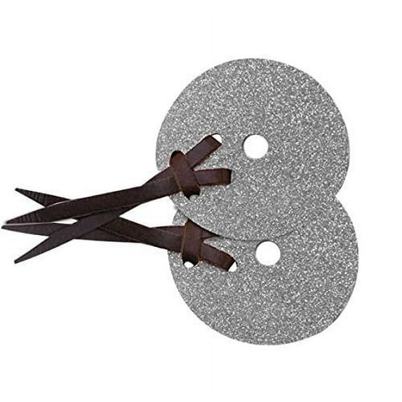 Glitter Overlay Leather Bit Guards (Silver)