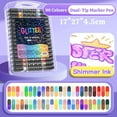 thumbnail image 1 of Glitter Paint Pens, Double-sided Tip Paint Glitter Marker for Rock Painting, Mug, Ceramic, Glass, and Fabric Painting, Water Based Non-Toxic and No Odor, 1 of 2