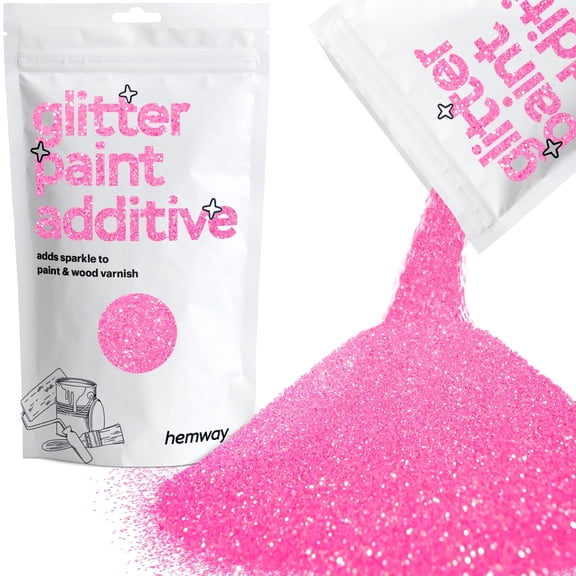 Glitter Paint for Walls Baby Pink Iridescent Additive Emulsion Latex Acrylic Sparkles Interior Painting 100g / 3.5oz