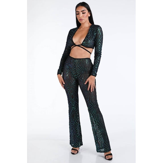 Glitter Pants Set M