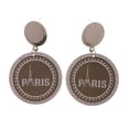 thumbnail image 1 of Glitter Paris Eiffle Tower Drop-Dangle-Earrings Silver-Tone Color #LQE2755, 1 of 2