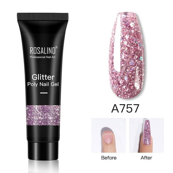 Glitter Pearlescent Extender 15ML 16 Color Crystal Nail Gel - Long-Lasting Shimmer & Acrylic Extensions