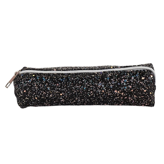 Glitter Pencil Case with Zipper, Portable Multifunctional Storage Bag for Stationery, Makeup, Jewelry & Travel Organizers, Durable & Lightweight