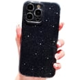 thumbnail image 1 of Glitter Phone Case for iPhone 15 Pro Case 6.1" 2023, Cute Bling Slim Sparkle Protective, Shockproof Soft Silicone Cover for Women Girls (Black), 1 of 14