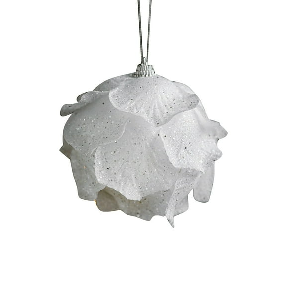 Glitter Pinecone Christmas Ball Ornaments - 3.15" Rustic Xmas Tree Decorations for Holiday Wedding & Home Party Decor