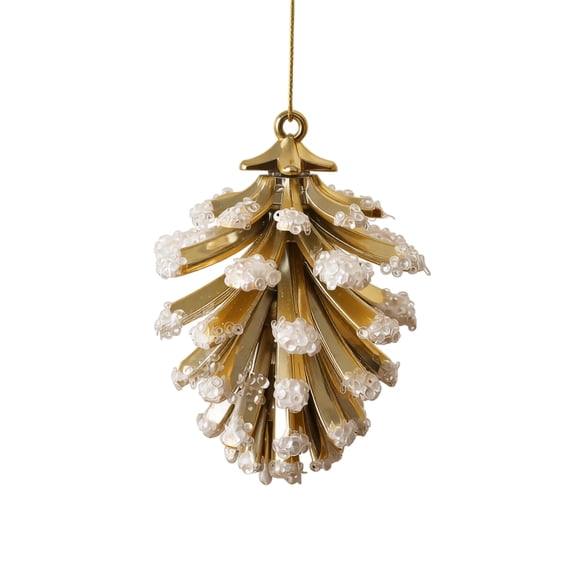 Glitter Pinecone Christmas Ornament 3.94 Inch for Xmas Tree DIY Crafts Fall Party Decorations