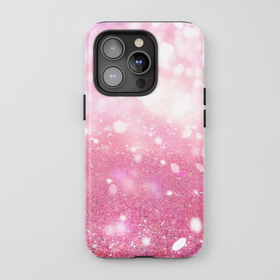 Glitter Pink Sparkle For All iPhone Series Tough Phone Case