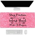 thumbnail image 1 of Glitter Pink Starlight Gradient Desk Mat, Desk Accessory, Cute Workspace, Trendy Workspace, Trendy, 35.4x15.7in Large Gaming Mouse Pad, Cute Desk Topper, Pretty Desk Pad, 1 of 6