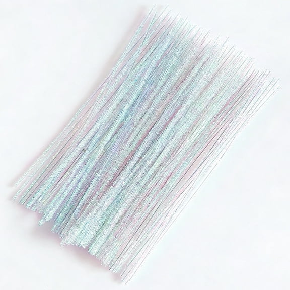 Glitter Pipe Cleaners 100 Pcs Chenille Stems Craft for DIY 1 Ft