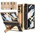 thumbnail image 1 of Glitter Plating Hinge Case+Screen Protect For Samsung Galaxy Z Fold 6 5 4 3 5G, 1 of 6