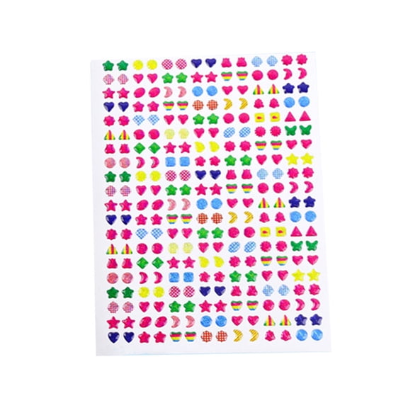 Glitter Puffy Sticker Self-Adhesive Easy Peal Off for Scrapbook Luggage Decors