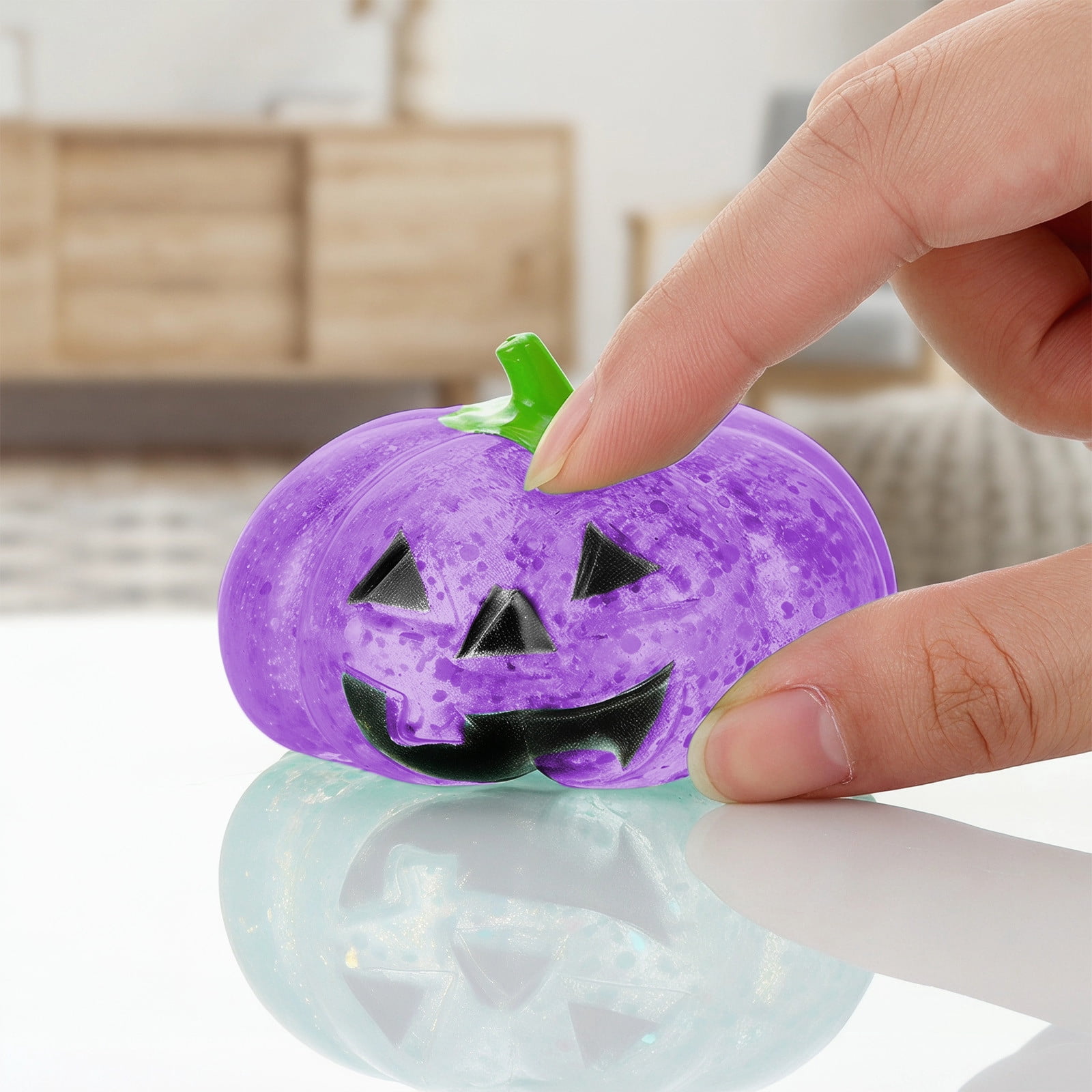 Glitter Pumpkin Squishies, Halloween Pumpkin Squishy Soft Stress