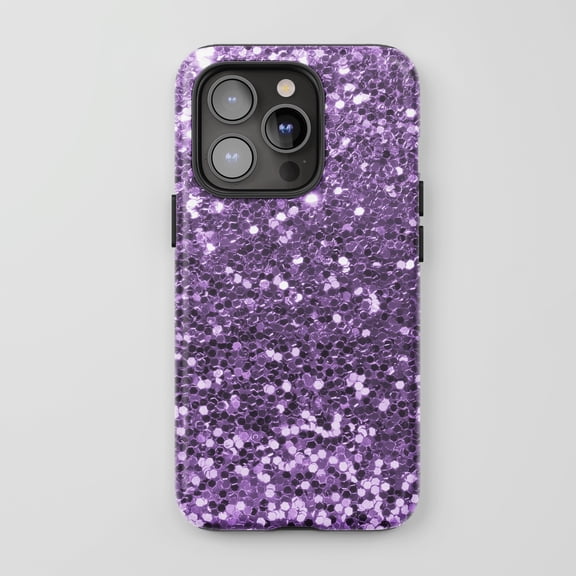 Glitter Purple For All iPhone Series Tough Phone Case Glitter