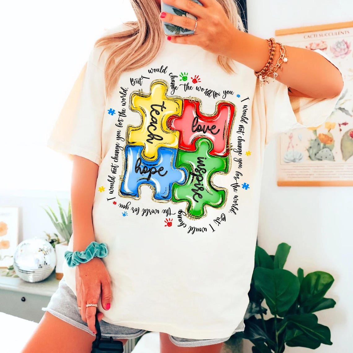 Glitter Puzzle Autism Shirt, Autism Awareness Shirt, Autism Teacher Shirt, Neurodiversity Tee