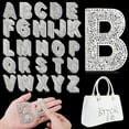 thumbnail image 1 of Glitter Resin Rhinestone Alphabet Letter Stickers Crystal Rhinestone Iron on Letter Self Adhesive A-Z Glitter Stickers for Art Clothing DIY Works, 1 of 6