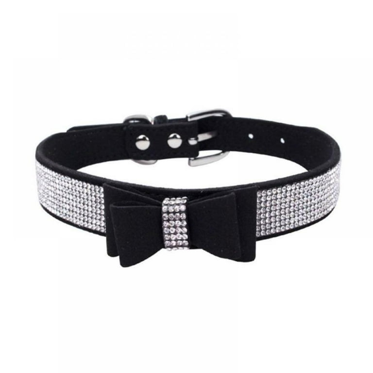 Glitter Rhinestone Leather Dog Cat Collar Sparkly Crystal Diamonds Studded for Small Medium Large Dogs Walmart