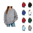 thumbnail image 1 of Glitter Rhinestone Sweatshirt for Women 2025 Long Sleeve Crewneck Plain Pullover Top, 1 of 1